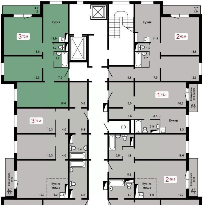 квартира г Красноярск р-н Кировский ул Кутузова 2с/4 фото 1