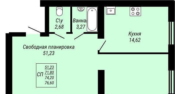 квартира г Иваново р-н Ленинский Юбилейный жилой комплекс фото 1