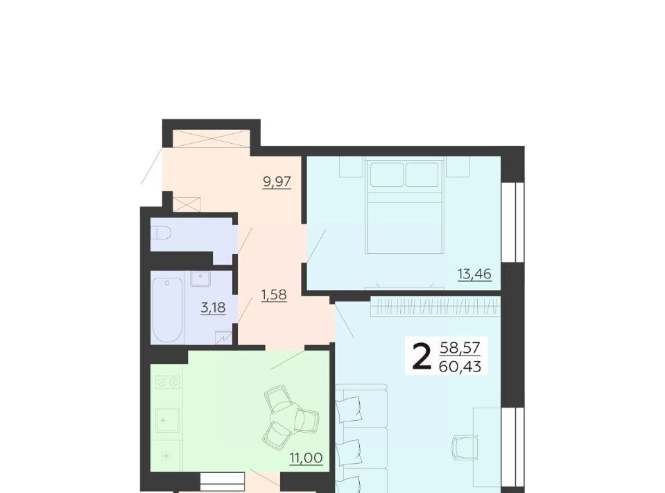 квартира г Воронеж р-н Коминтерновский ул Независимости 78бк/3 фото 1
