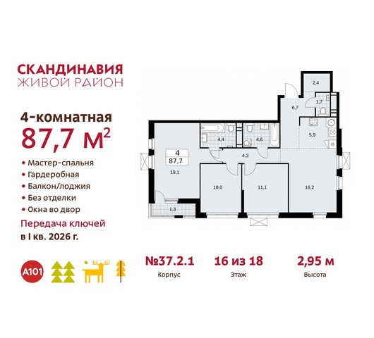 жилой район «Скандинавия» Сосенское, жилой комплекс Скандинавия, 37. 2.1, Бутово фото