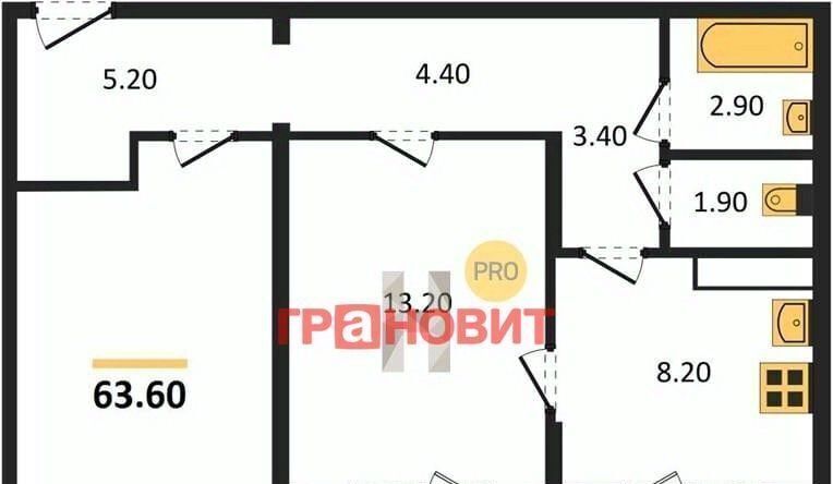 квартира г Новосибирск ул Сибиряков-Гвардейцев 53 Площадь Маркса фото 2