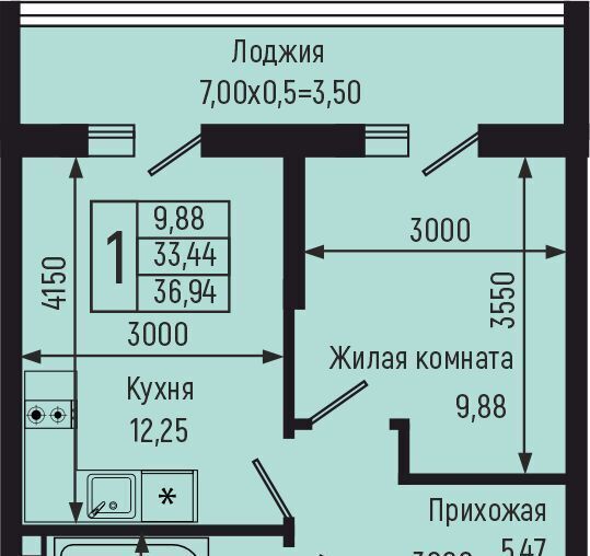 квартира р-н Туапсинский с Небуг Небугское сельское поселение, квартал Спортивный фото 1