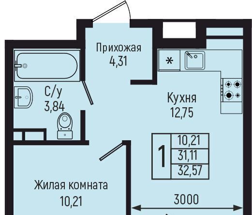 квартира р-н Туапсинский с Небуг ЖК «Botanica Hills» Небугское сельское поселение, квартал Спортивный фото 1