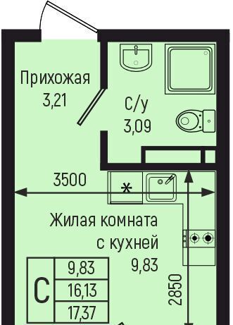 квартира р-н Туапсинский с Небуг Небугское сельское поселение, квартал Спортивный фото 1