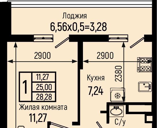 квартира р-н Туапсинский с Небуг Небугское сельское поселение, квартал Спортивный фото 1