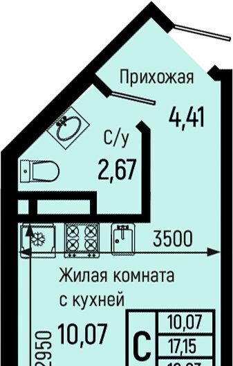 квартира р-н Туапсинский с Небуг Небугское сельское поселение, квартал Спортивный фото 1