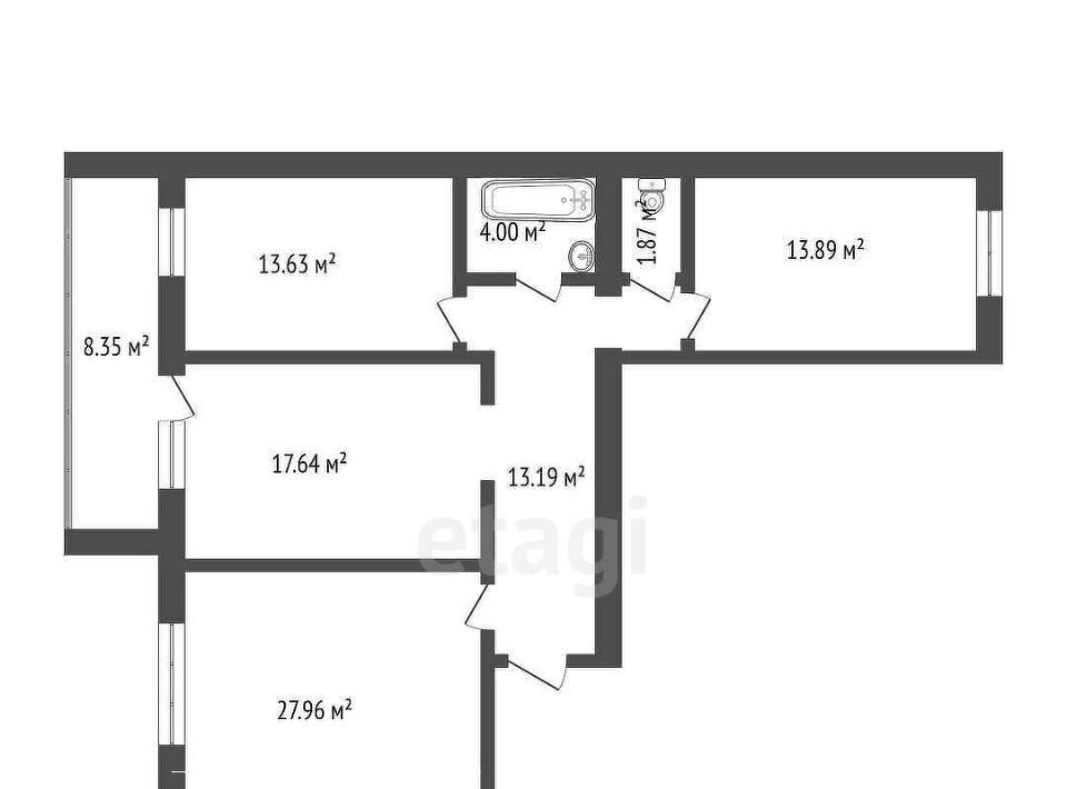 квартира г Тюмень р-н Центральный ул Тимофея Кармацкого 11 фото 3