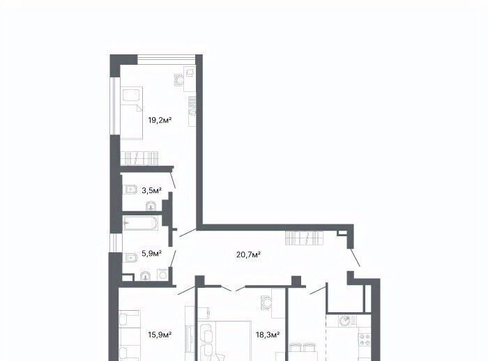 квартира г Екатеринбург Геологическая ул Мира 47к/3 фото 28