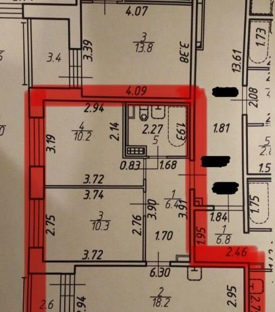 квартира г Санкт-Петербург метро Площадь Ленина пр-кт Пискарёвский 25к/2 округ Полюстрово фото 12