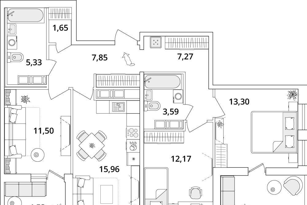 квартира г Санкт-Петербург метро Московская ул Кубинская 82 уч. 10 фото 1