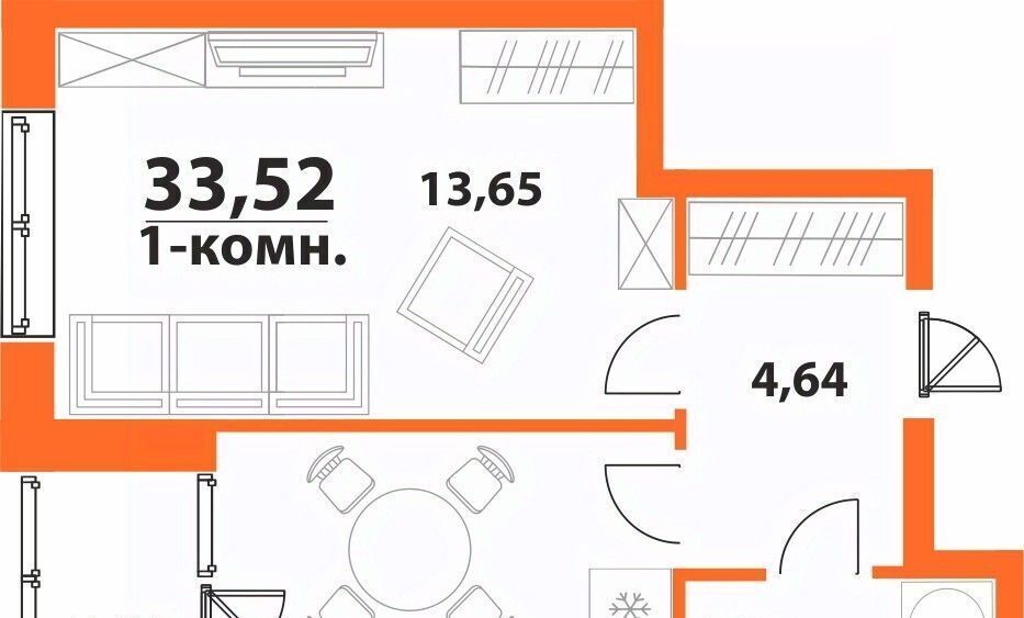 квартира г Ульяновск р-н Засвияжский 19-й микрорайон ЖК «‎Аквамарин 2» 1 фото 1