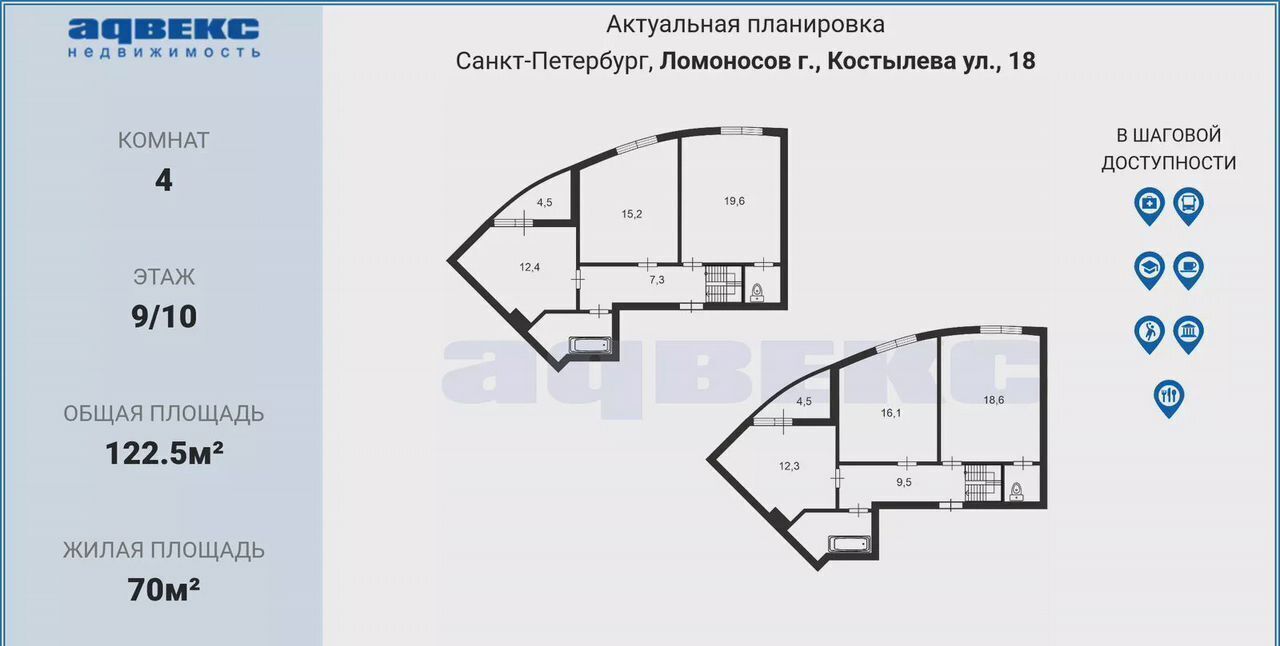 квартира г Ломоносов ул Костылева 18 р-н Петродворцовый фото 10