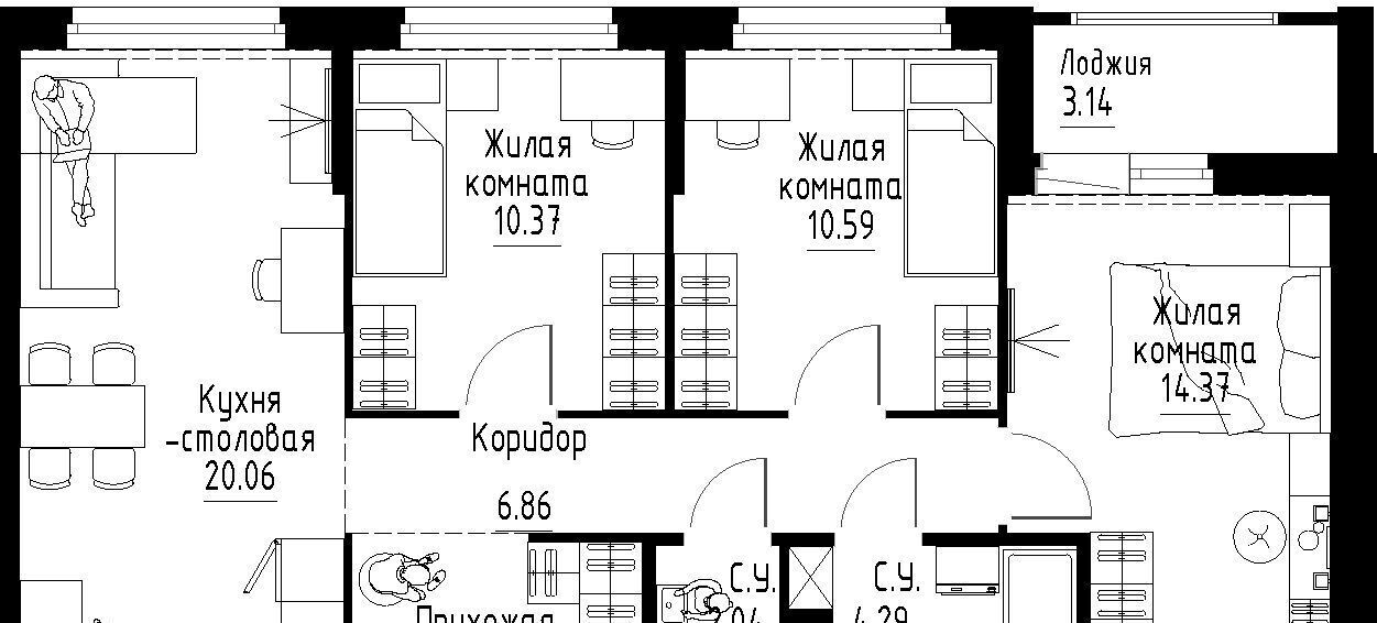квартира г Екатеринбург Ботаническая б-р Золотистый 15 фото 1