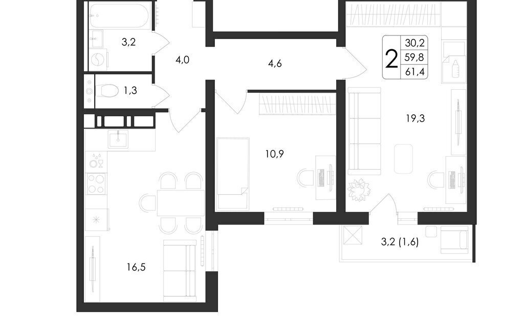 квартира г Воронеж ул Шишкова 140б/23 фото 1