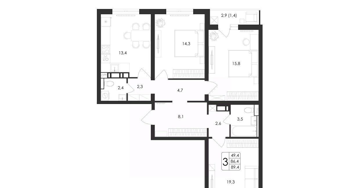 квартира г Воронеж р-н Центральный ул Загоровского 5/3 фото 1