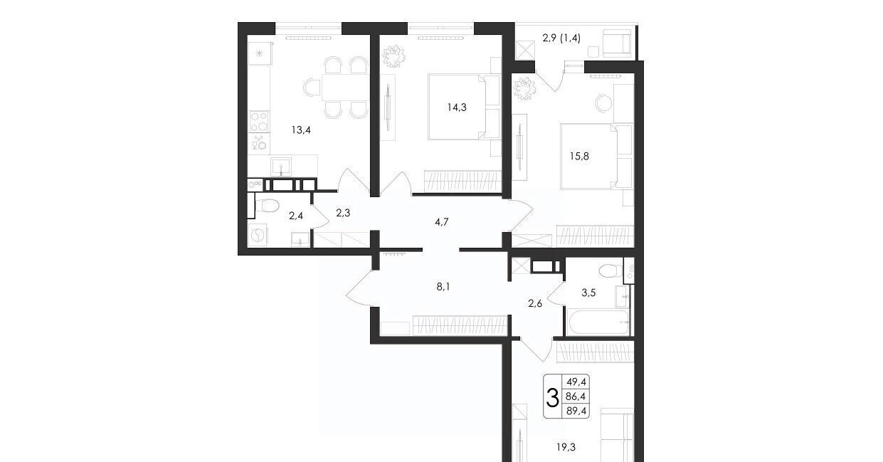 квартира г Воронеж р-н Центральный ул Загоровского 5/3 фото 1