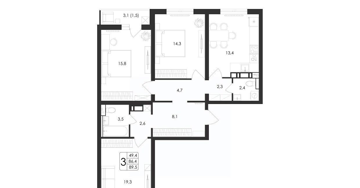 квартира г Воронеж р-н Центральный ул Загоровского 5/3 фото 1