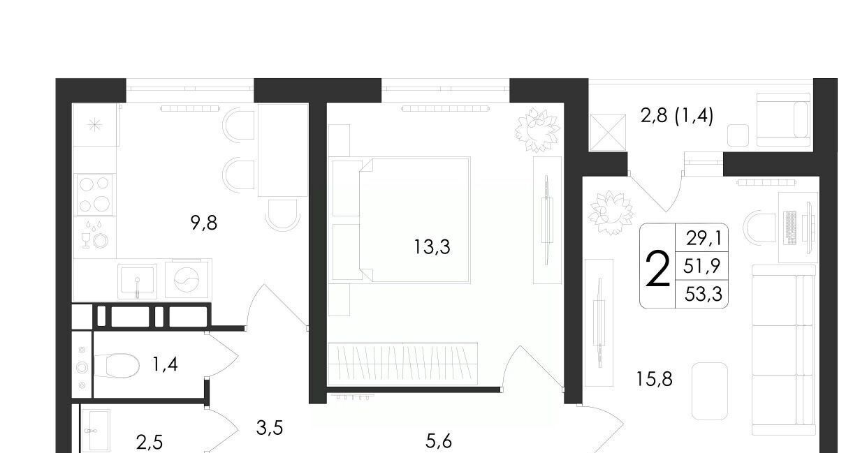 квартира г Воронеж р-н Центральный ул Загоровского 5/3 фото 1