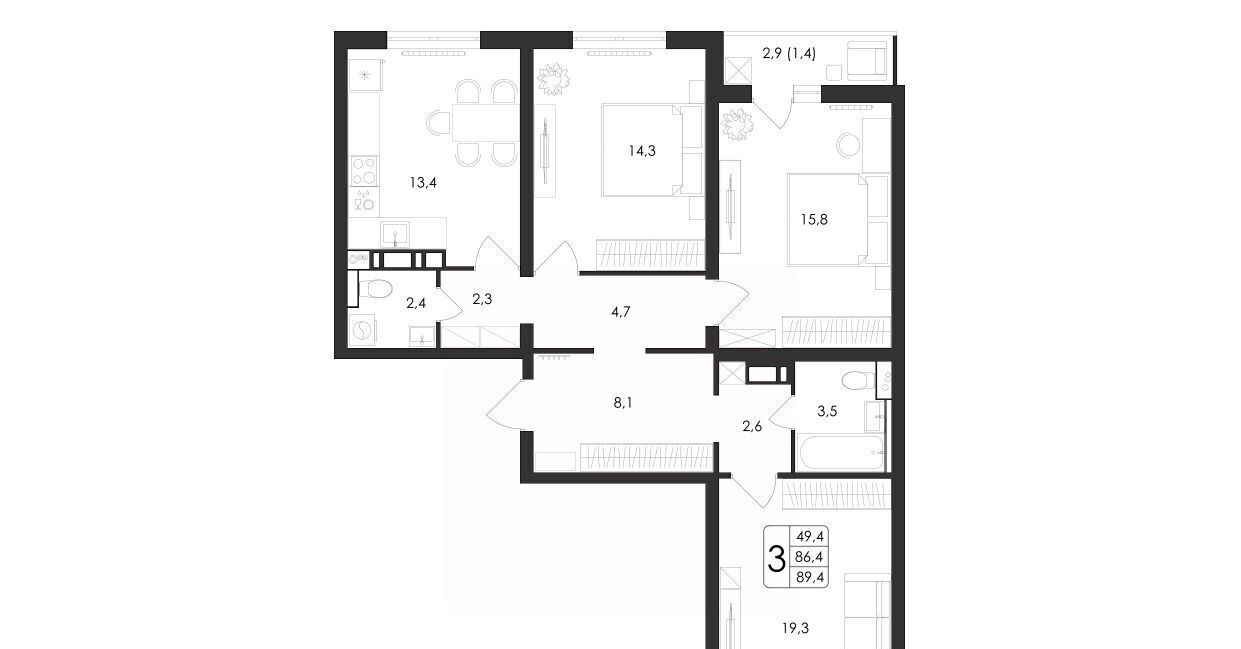 квартира г Воронеж р-н Центральный ул Загоровского 5/3 фото 1