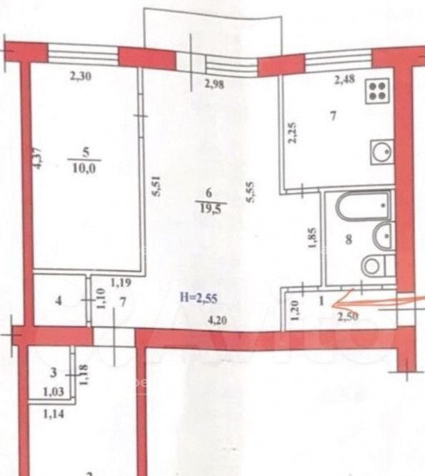 квартира г Волгоград р-н Тракторозаводский ул им. Дзержинского 42 фото 2