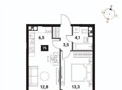 квартира г Москва метро Электрозаводская ЖК Интеллигент фото 1