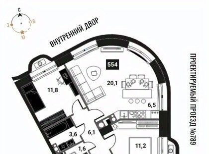 квартира г Москва метро Семеновская проезд Проектируемый 727-й фото 1