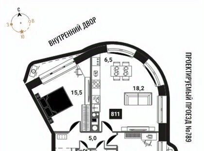 квартира г Москва метро Семеновская ЖК Интеллигент фото 1