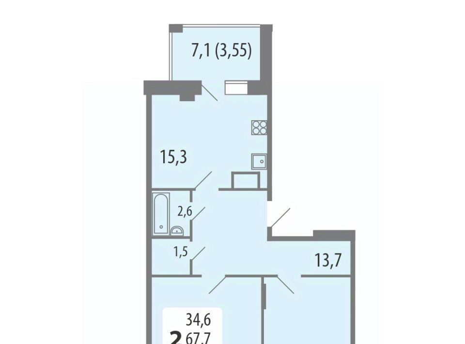 квартира г Чебоксары р-н Московский ул Академика РАН Х.М.Миначева 13 фото 1