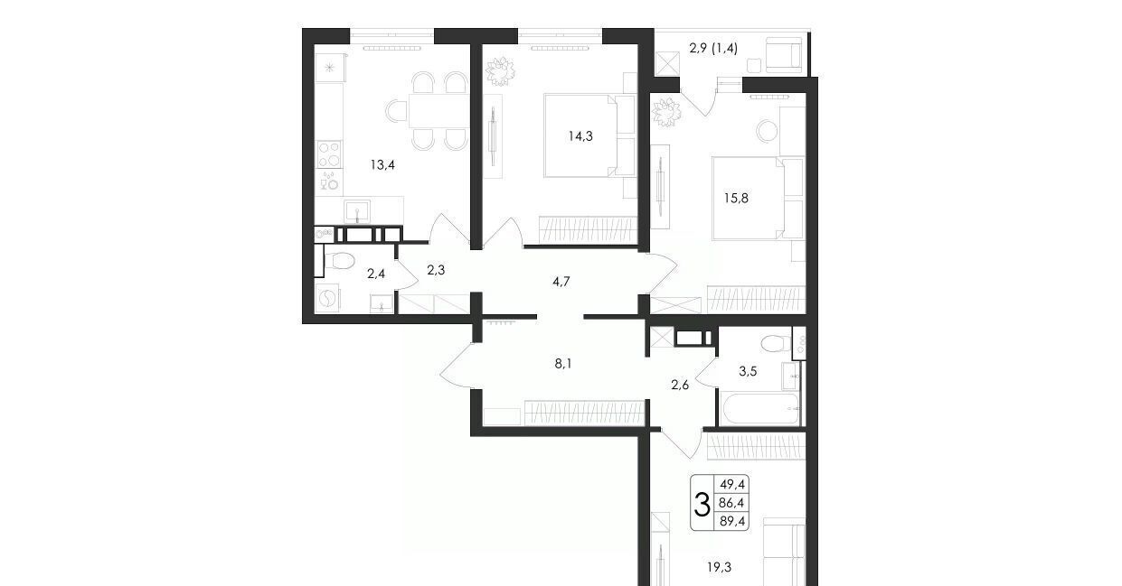 квартира г Воронеж р-н Центральный ул Загоровского 5/3 фото 1