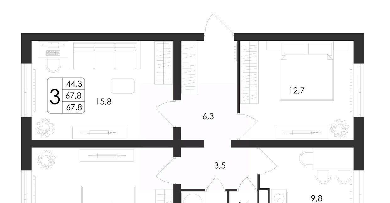 квартира г Воронеж р-н Центральный ул Загоровского 5/3 фото 1