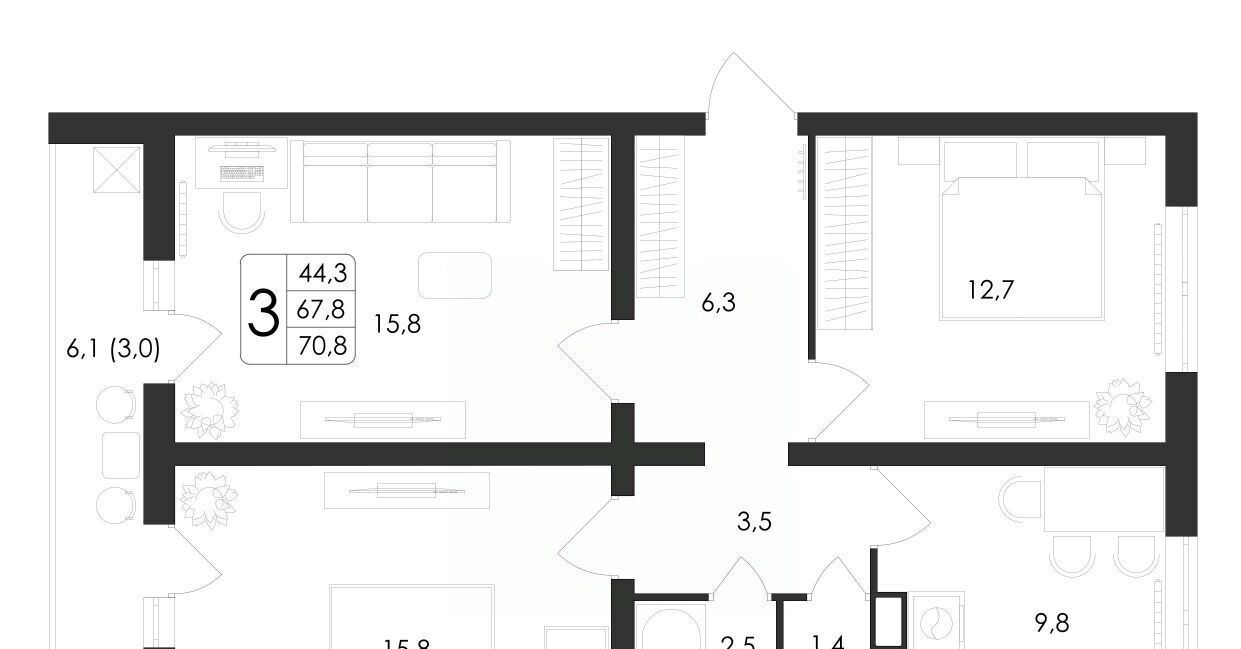 квартира г Воронеж р-н Центральный ул Загоровского 5/3 фото 1
