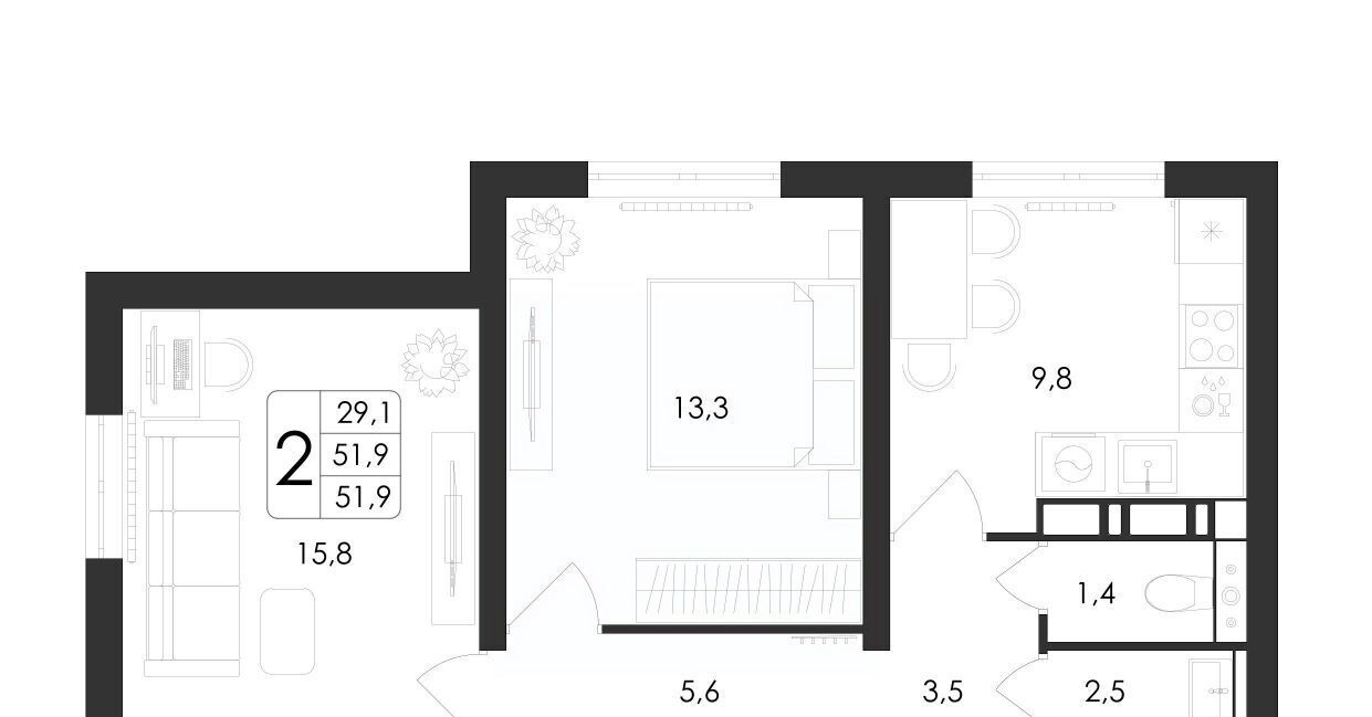 квартира г Воронеж р-н Центральный ул Загоровского 5/3 фото 1