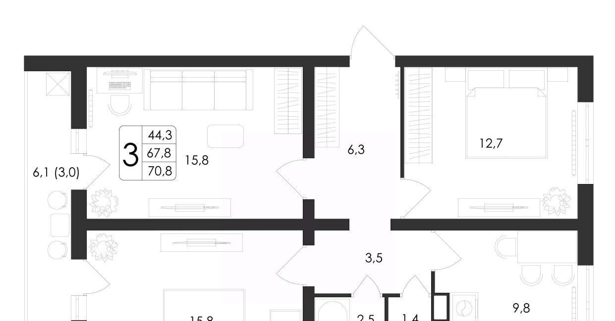 квартира г Воронеж р-н Центральный ул Загоровского 5/3 фото 1