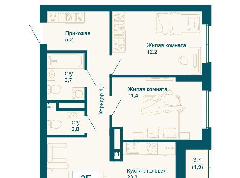 квартира г Екатеринбург Ботаническая ул 8 Марта 197 фото 1