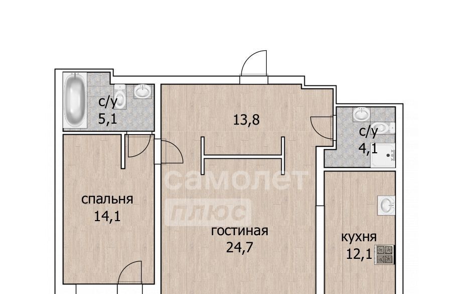 квартира г Уфа р-н Ленинский ул Чернышевского 65 фото 4