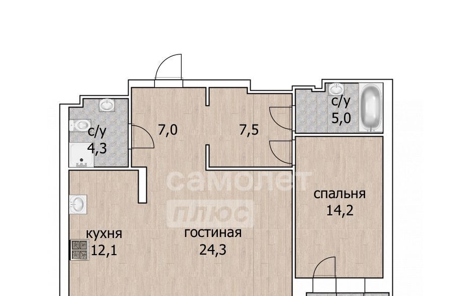 квартира г Уфа р-н Ленинский ул Чернышевского 65 фото 11
