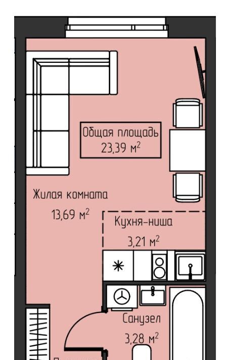 квартира г Екатеринбург Чкаловская Южный ЖК Студия Парк жилрайон фото 1
