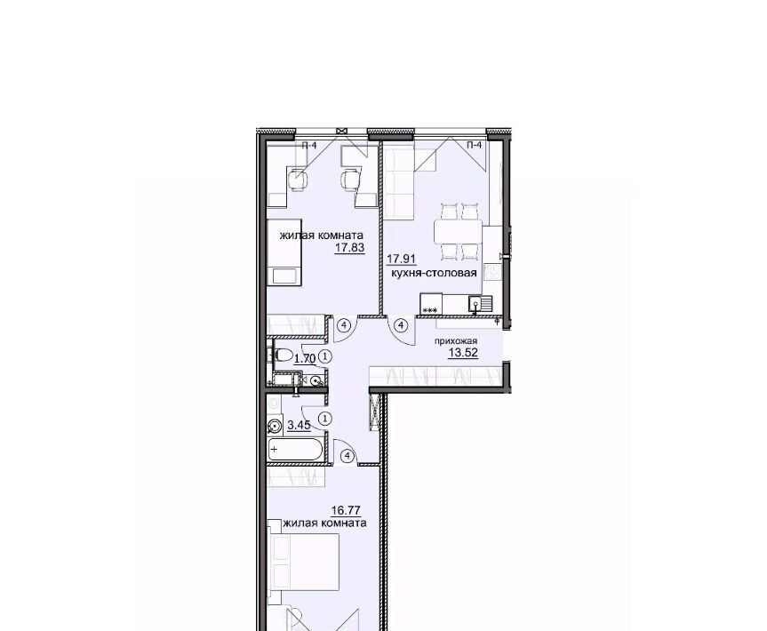 квартира г Пенза р-н Октябрьский ул Яшиной 2 фото 1