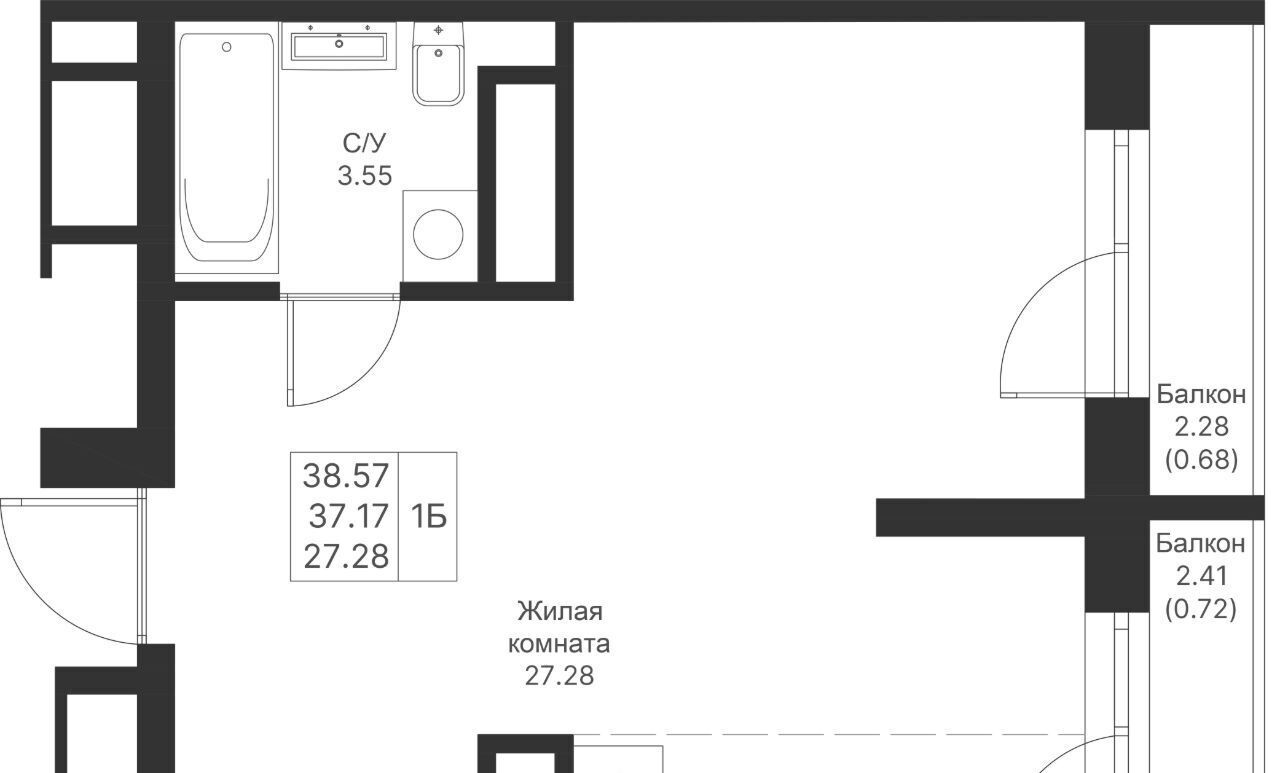 квартира г Казань метро Горки ПК 14, Мой Ритм жилой комплекс фото 3
