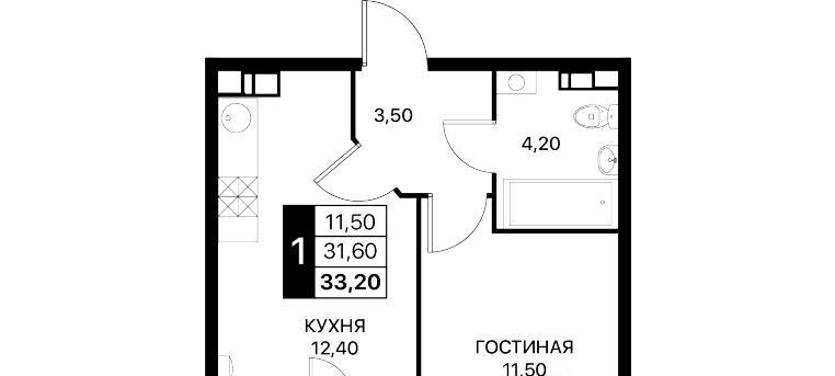 квартира г Ростов-на-Дону р-н Первомайский Смартполет жилой комплекс фото 1