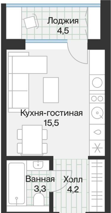 квартира г Тюмень р-н Калининский ул Игоря Комиссарова 8 фото 1