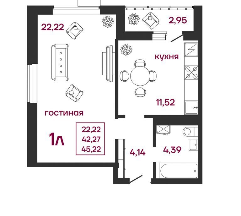 квартира г Пенза р-н Железнодорожный ул Баталина 31 фото 1