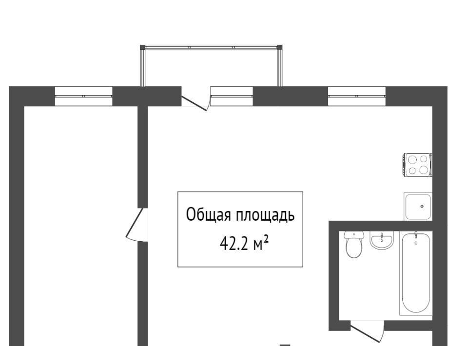 квартира г Томск р-н Кировский пр-кт Кирова 57 фото 8