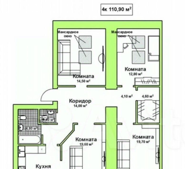 квартира г Тверь р-н Заволжский ул Докучаева 36 фото 2