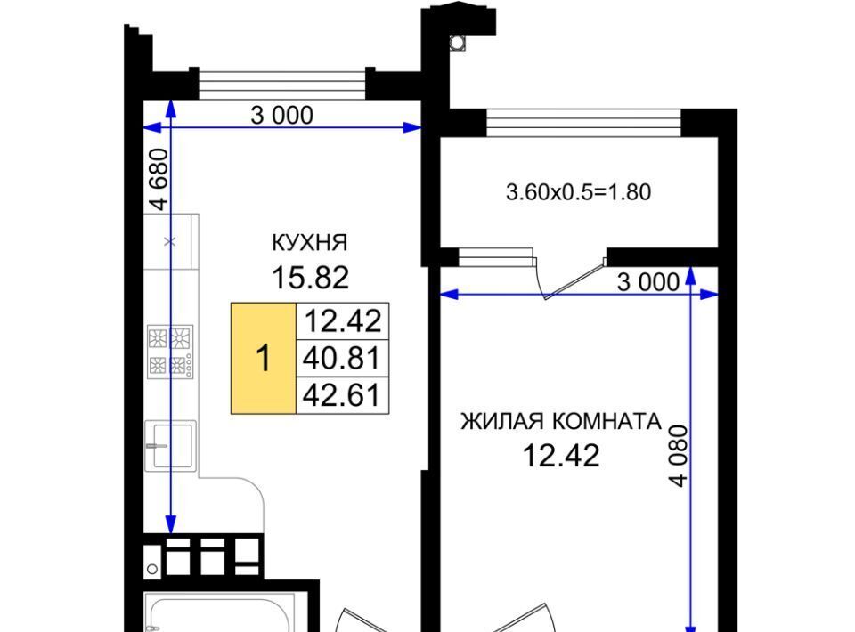 квартира г Новороссийск р-н Южный микрорайон 5-я Бригада фото 1