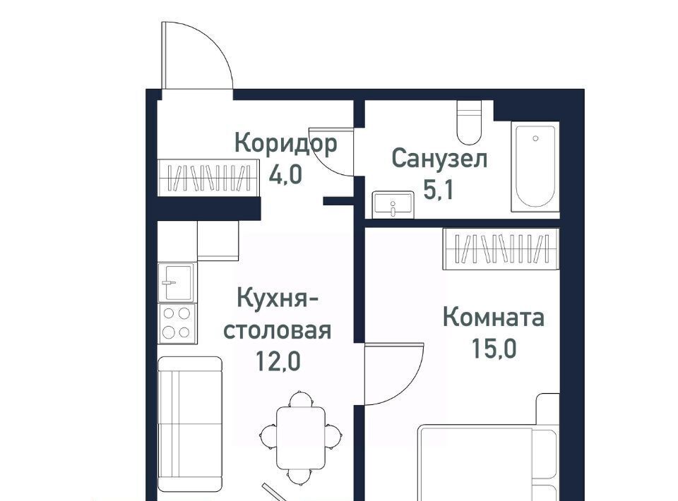 квартира р-н Сосновский п Западный Кременкульское с/пос, ул. Имени капитана Ефимова, 5 фото 1