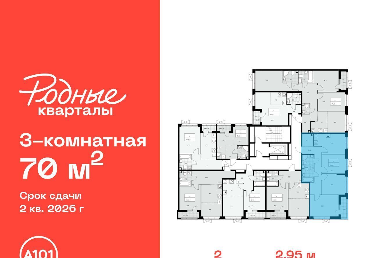 квартира г Щербинка ЖК «Родные кварталы» 2 Филатов Луг фото 2