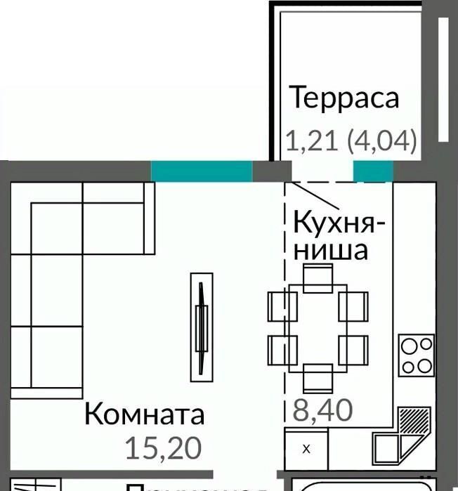 квартира г Симферополь р-н Киевский пр-кт Александра Суворова 107 фото 1
