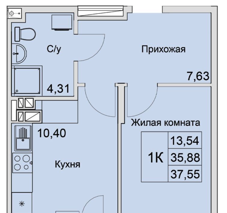 квартира г Батайск ЖК «Булгаков» фото 1