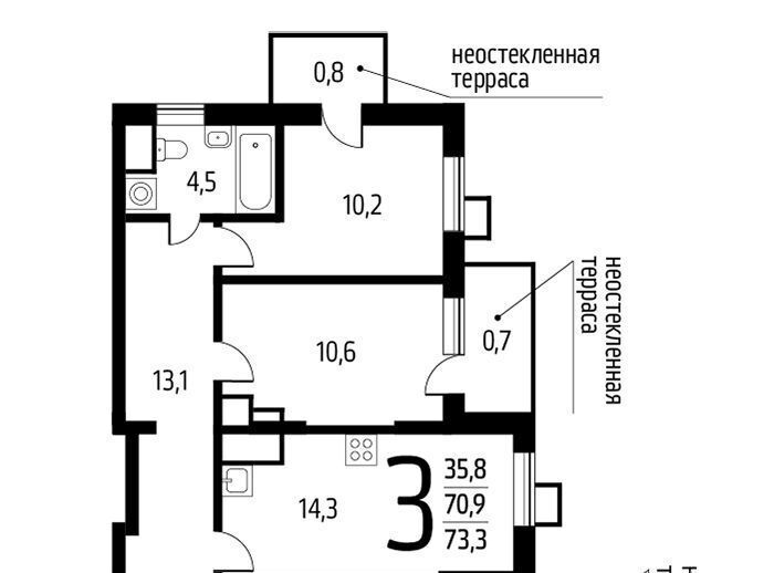 квартира г Москва п Десеновское ул 6-я Нововатутинская 15к/3 Кедровая фото 1